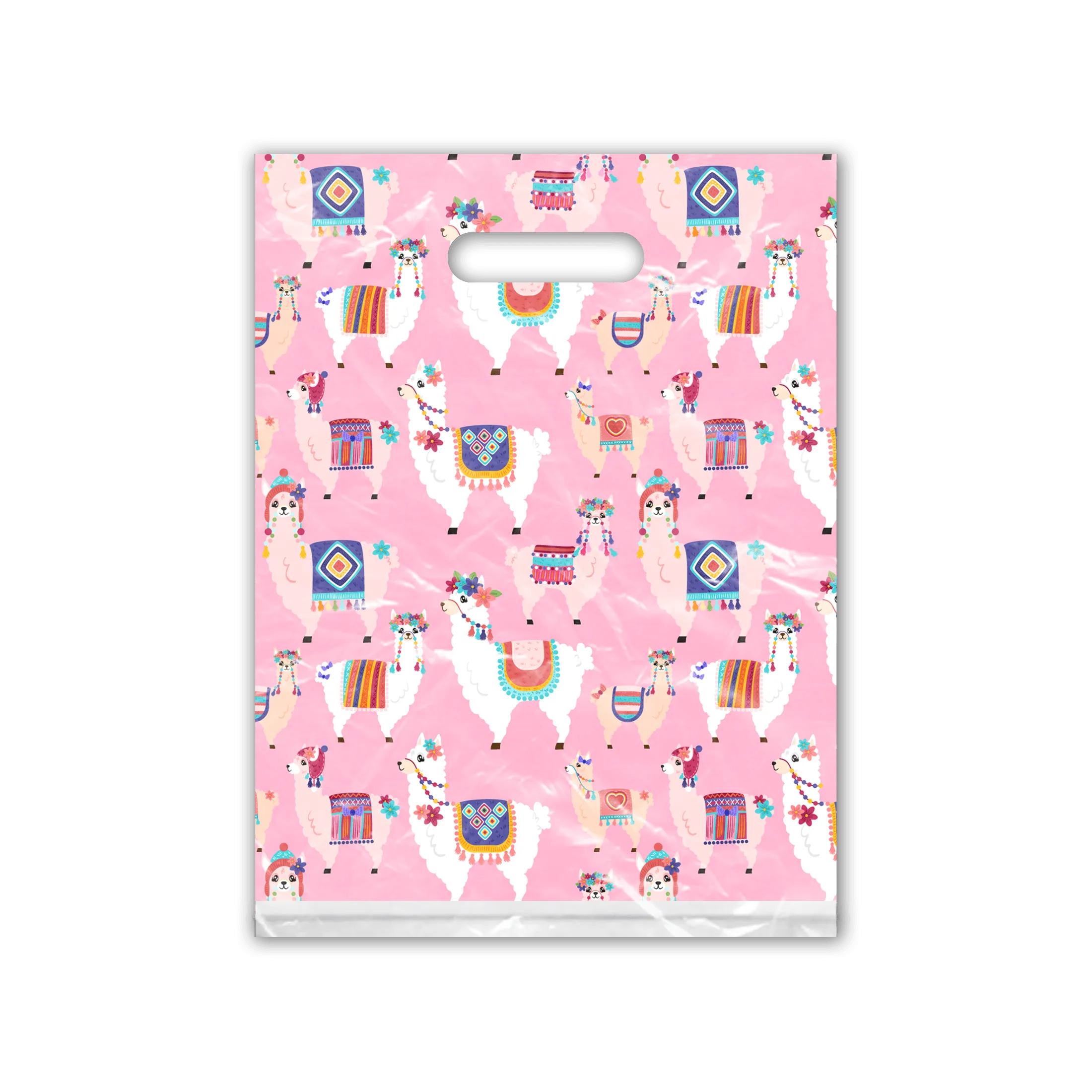 12x15 Llama Designer Poly Plastic Merchandise Bags Premium Printed Bags