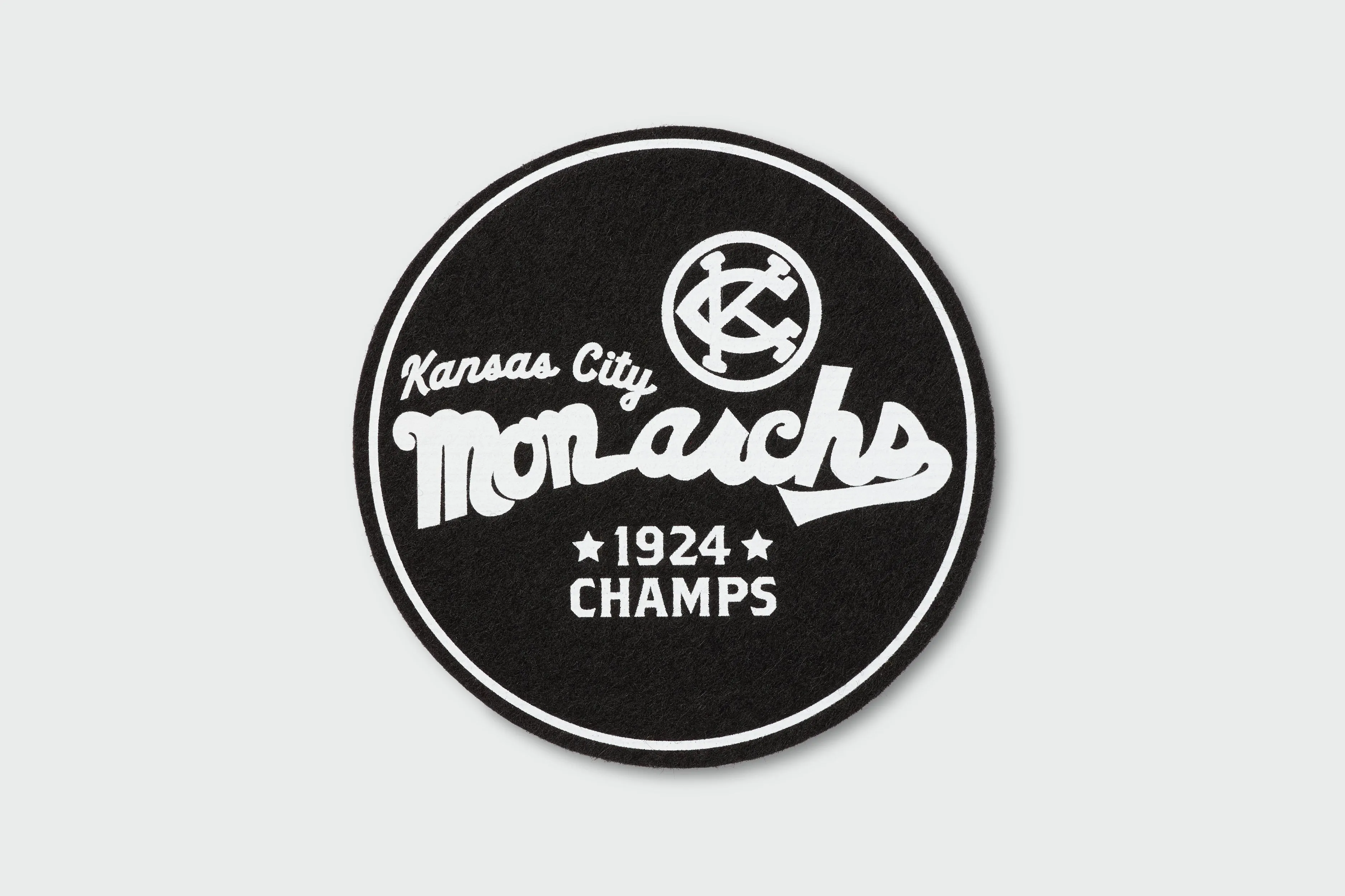 1924 NLBM Monarchs Champs Wool Coaster