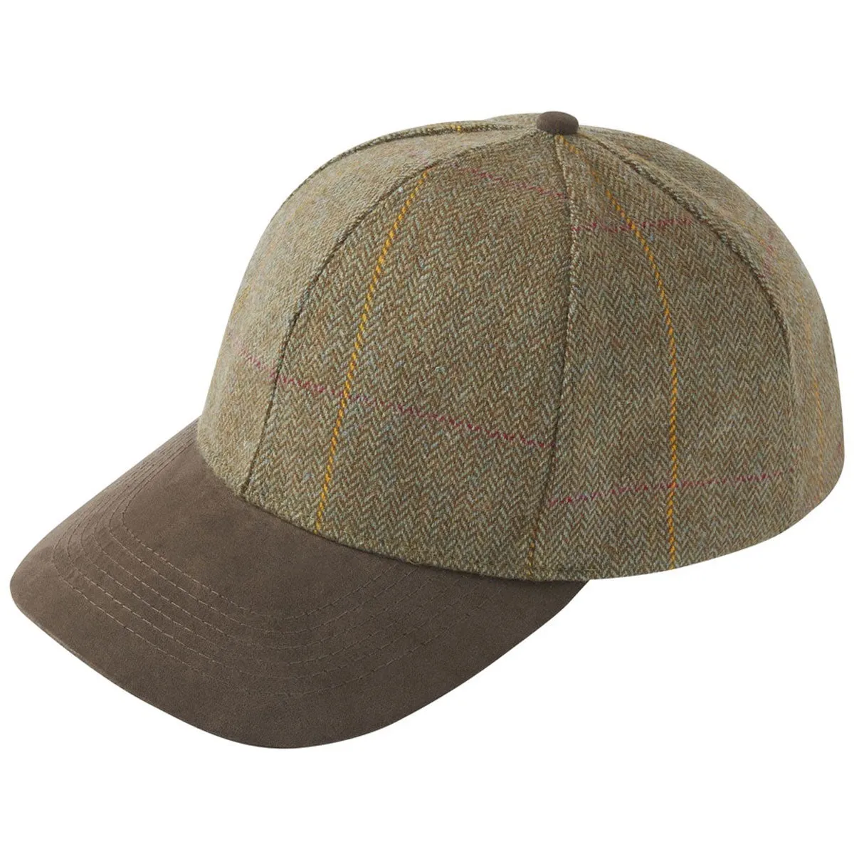 ALAN PAINE Combrook Mens Tweed Baseball Cap - Hawthorn
