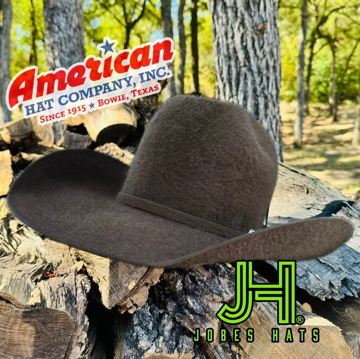 American Hat Co Felt 20x Grizzly Chocolate 4"1/2 brim