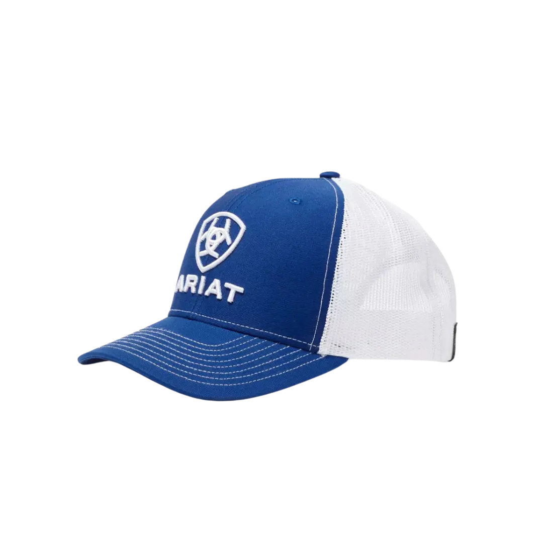 Ariat Blue & White Logo Mesh Cap