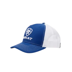 Ariat Blue & White Logo Mesh Cap