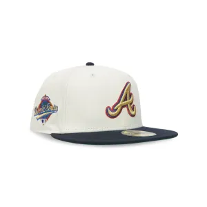Atlanta Braves New Era "Celebration" 1995 World Series Champions Chrome Navy 5950 Fitted Cap