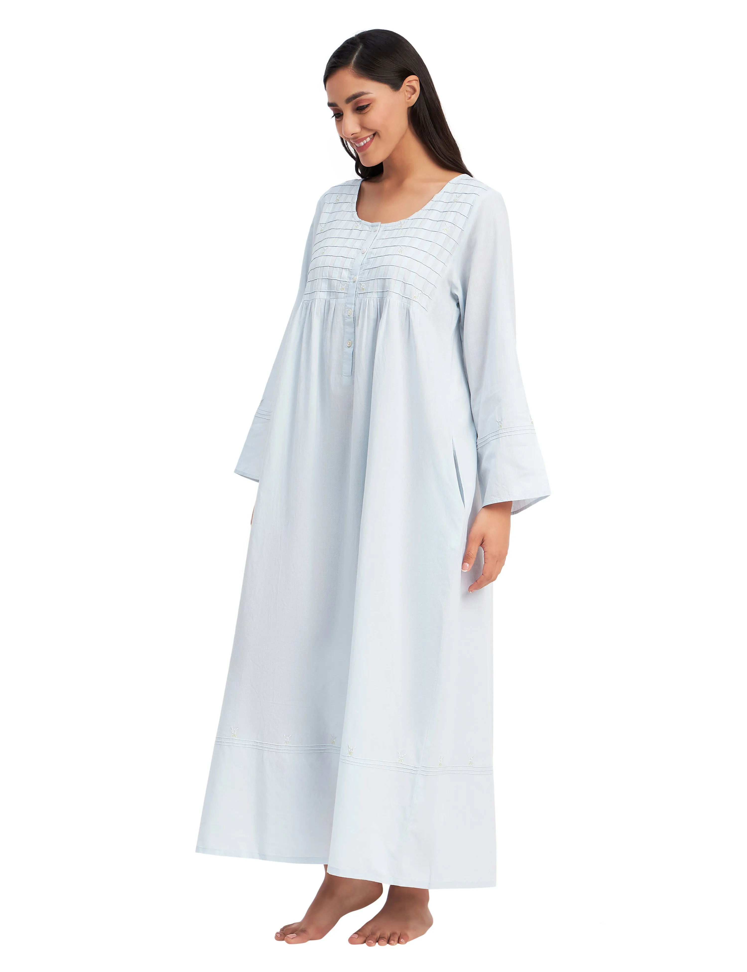 Aurora Maxi Dress 100% Cotton Full Sleeve