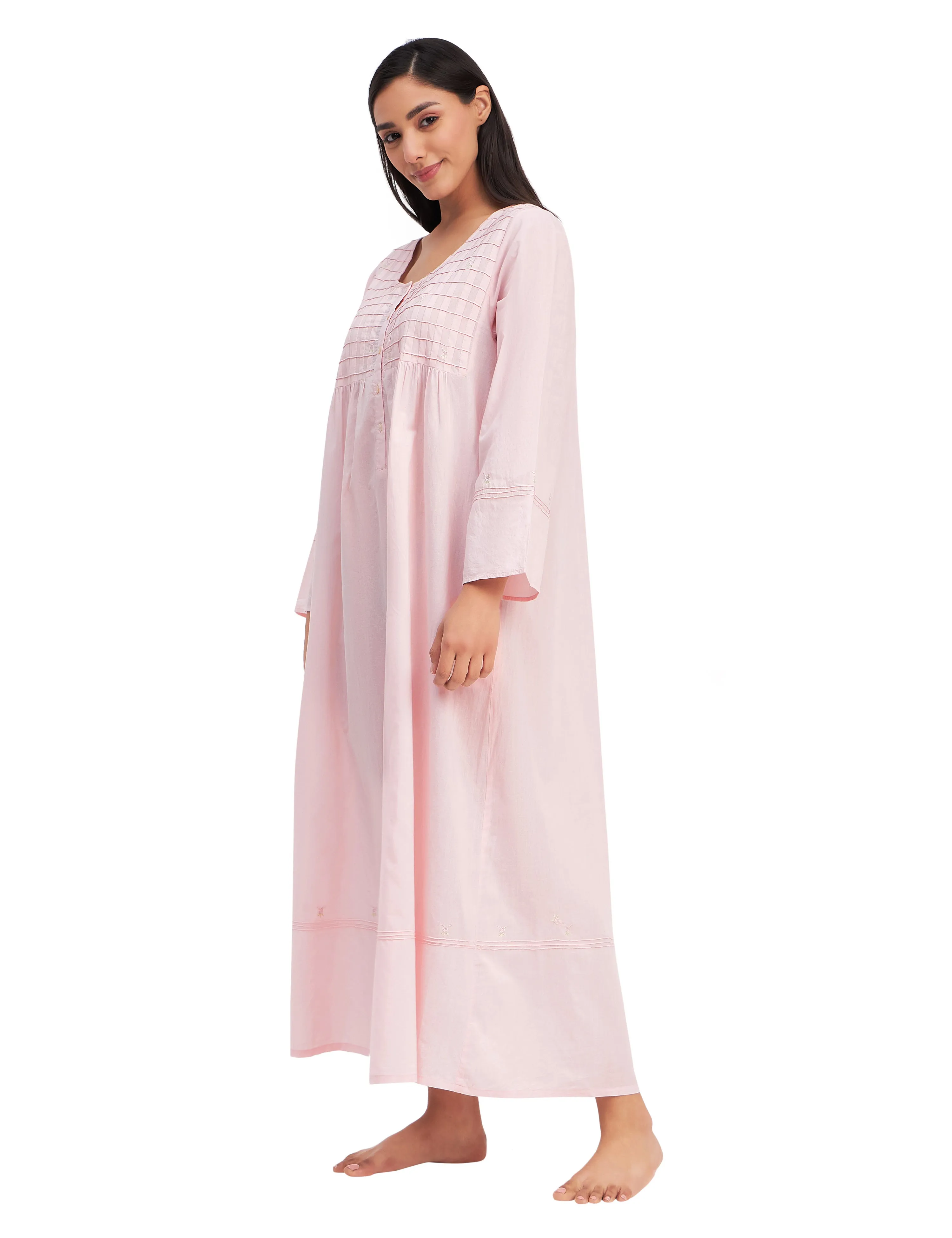 Aurora Maxi Dress 100% Cotton Full Sleeve