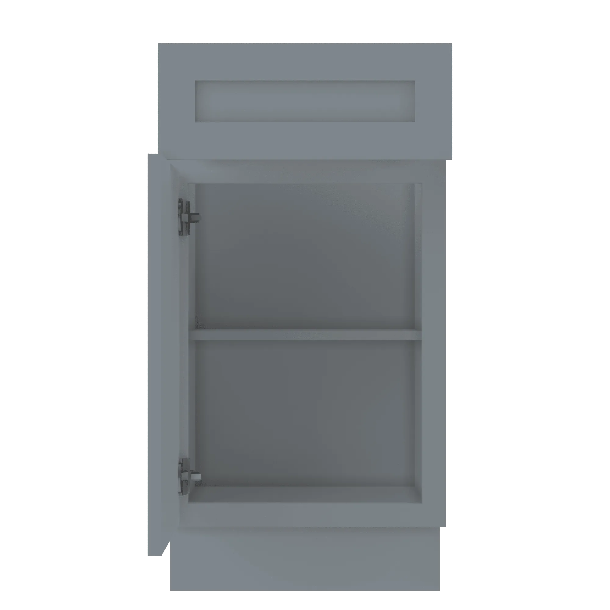 Base Kitchen Cabinet B18 Colonial Gray LessCare 18 in. width 34.5 in. height 24 in. depth