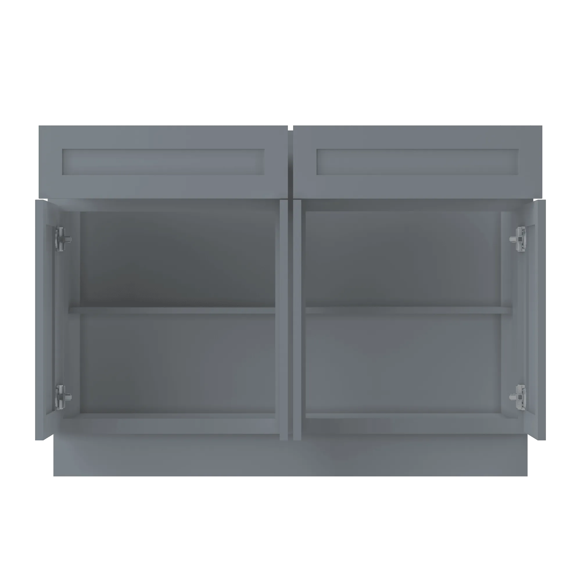 Base Kitchen Cabinet B48 Colonial Gray LessCare 48 in. width 34.5 in. height 24 in. depth