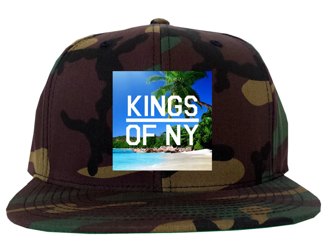 Beach Vacation Box Logo Mens Snapback Hat