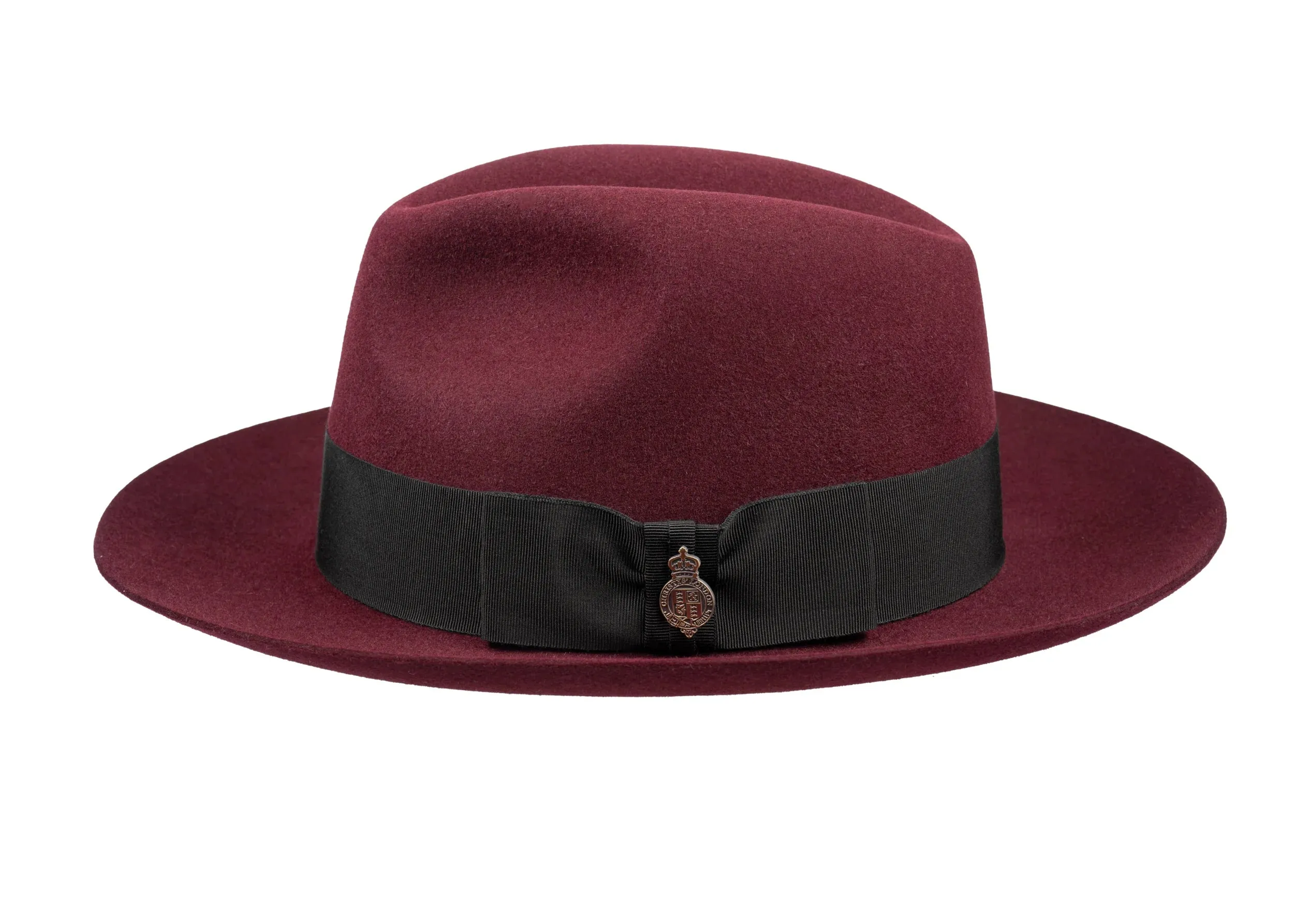 CHRISTYS' Classic Fur Felt Fedora Hat - Red Wine