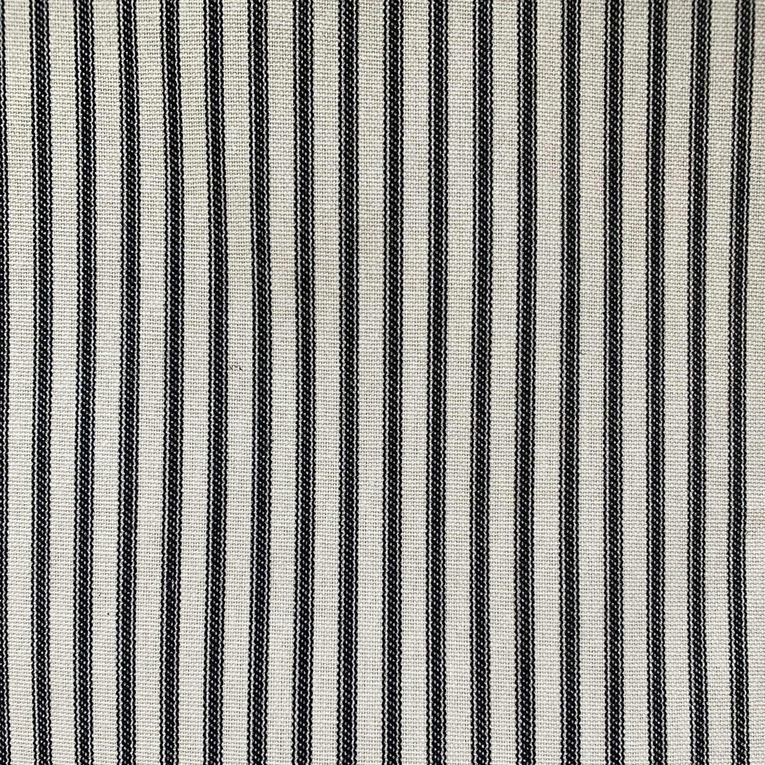 Classic Black Ticking Fabric