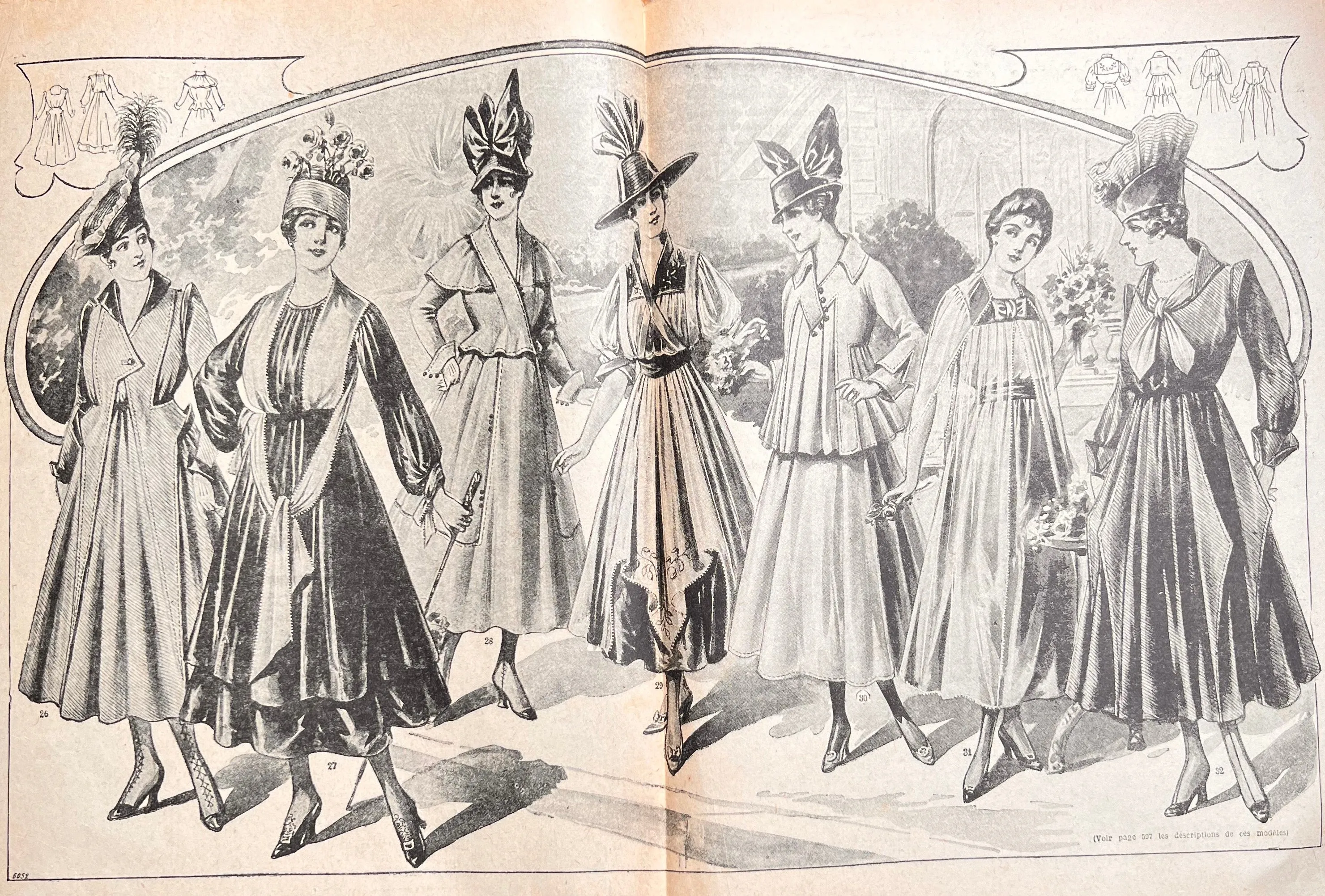 Crafts, Fashion and Millinery in 1916 French La Mode.Issue no. 25