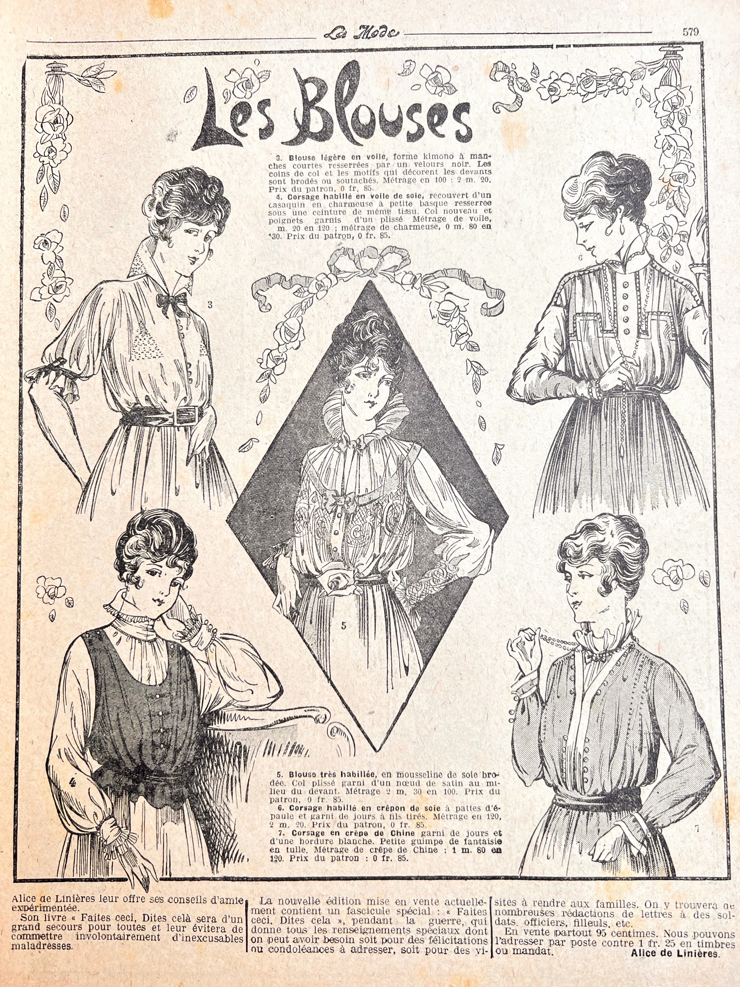 Crafts, Fashion and Millinery in 1916 French La Mode.Issue no. 25
