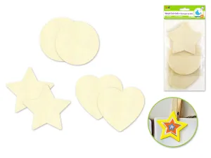Craftwood: Diy Wood Cutouts X6 (Asst 3 Styles) B) Classic Shapes