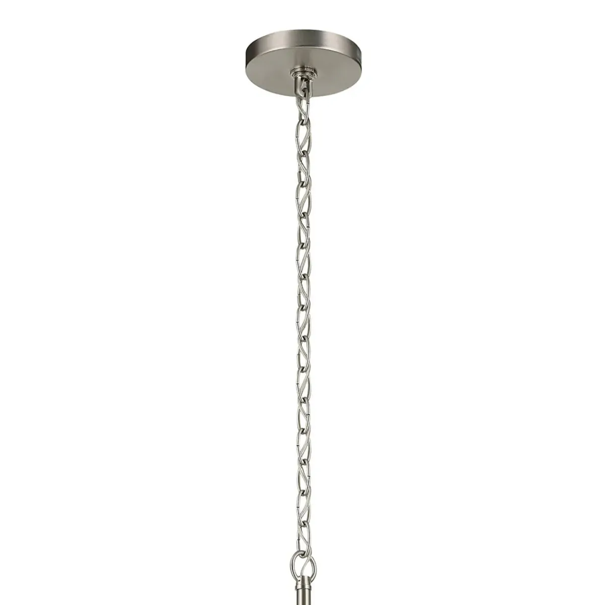 Crosby 32" 6-Light Chandelier 1-Tier with Clear Glass, Brushed Nickel Finish