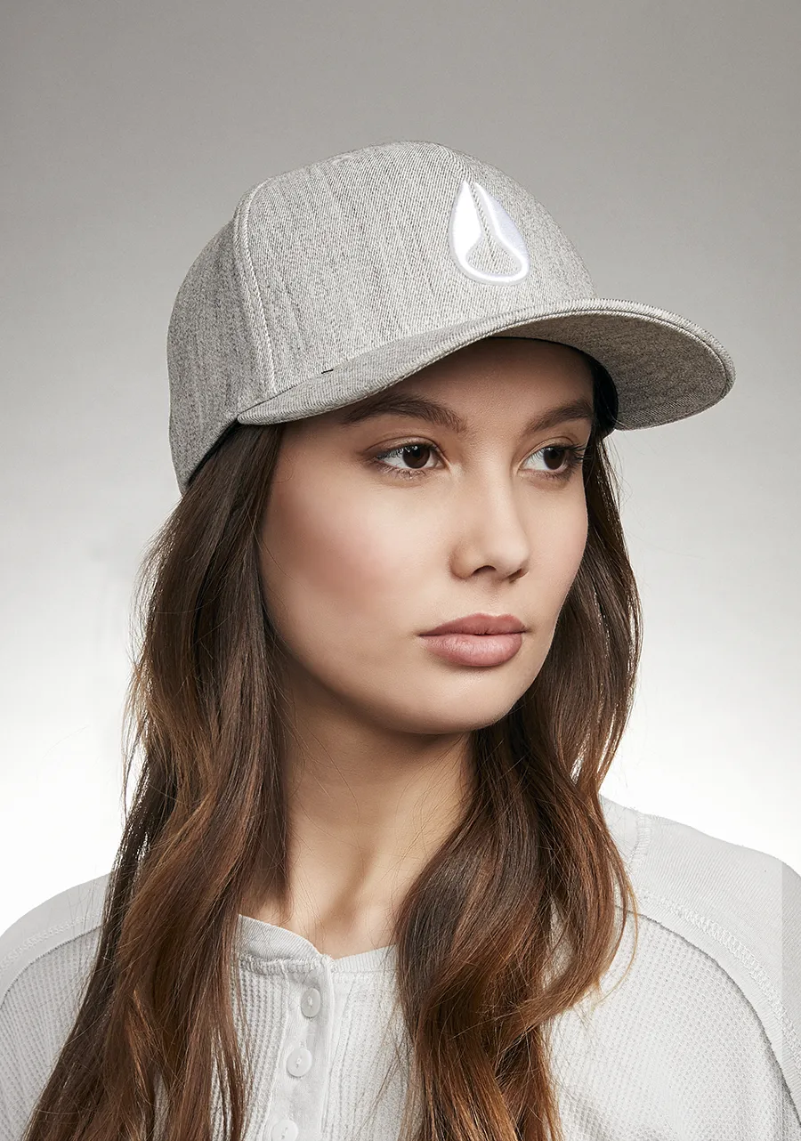 Deep Down Snapback - Heather Gray / White