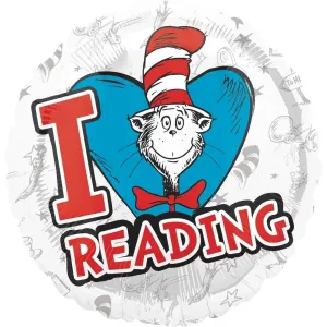 Dr Seuss Hats Off to Reading Foil Balloon
