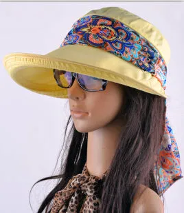 Free shipping 2017 summer hats for women chapeu feminino new fashion visors cap sun collapsible anti-uv hat 6 colors