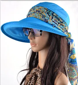 Free shipping 2017 summer hats for women chapeu feminino new fashion visors cap sun collapsible anti-uv hat 6 colors