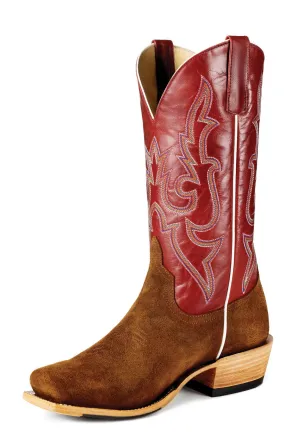 Horse Power by Anderson Bean Mens Waxy Red Leather Cowboy Boots 14 D