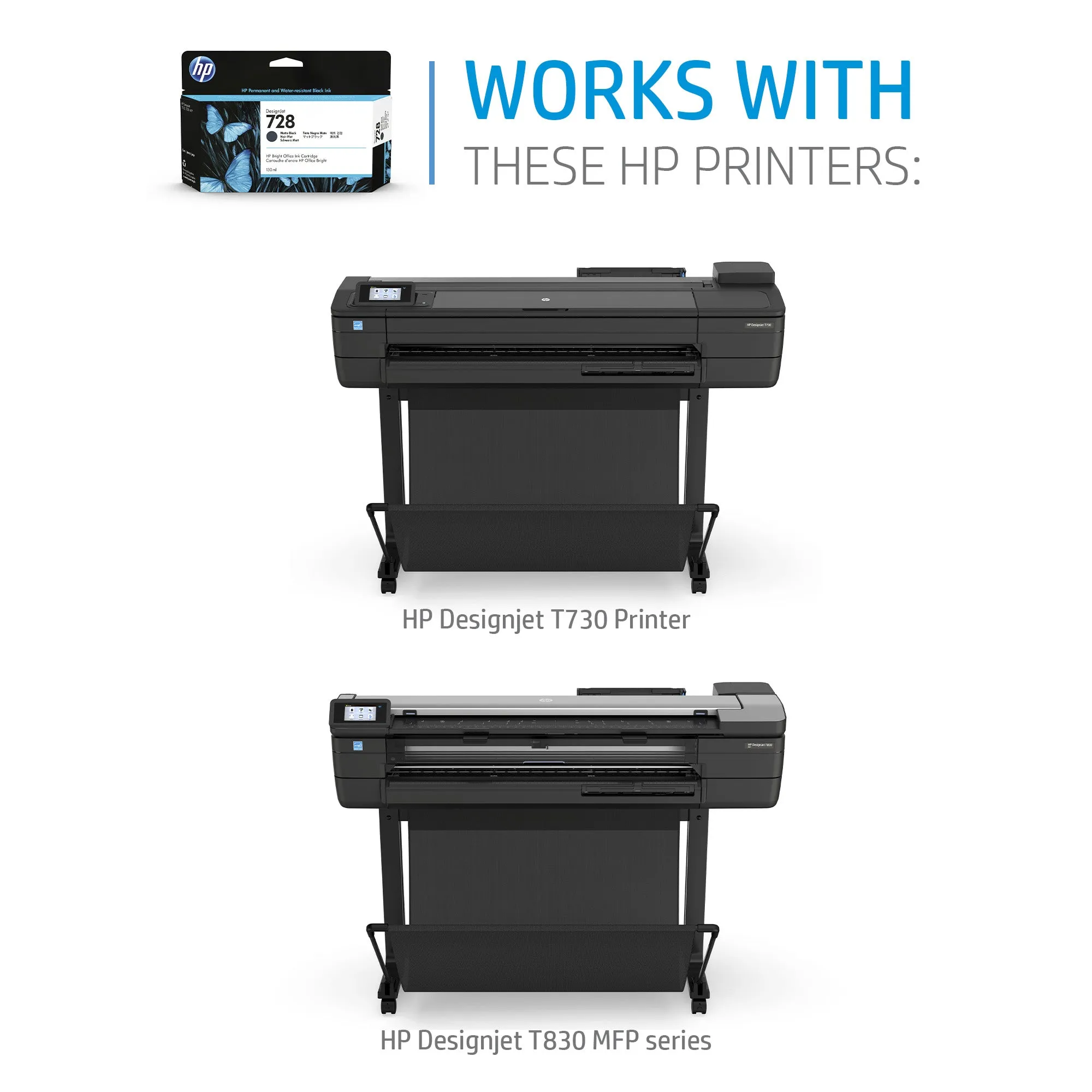Hp 728 130-Ml Matte Black