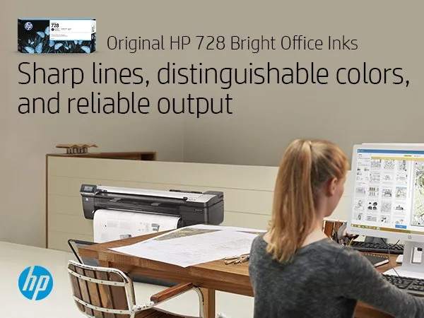 Hp 728 130-Ml Matte Black