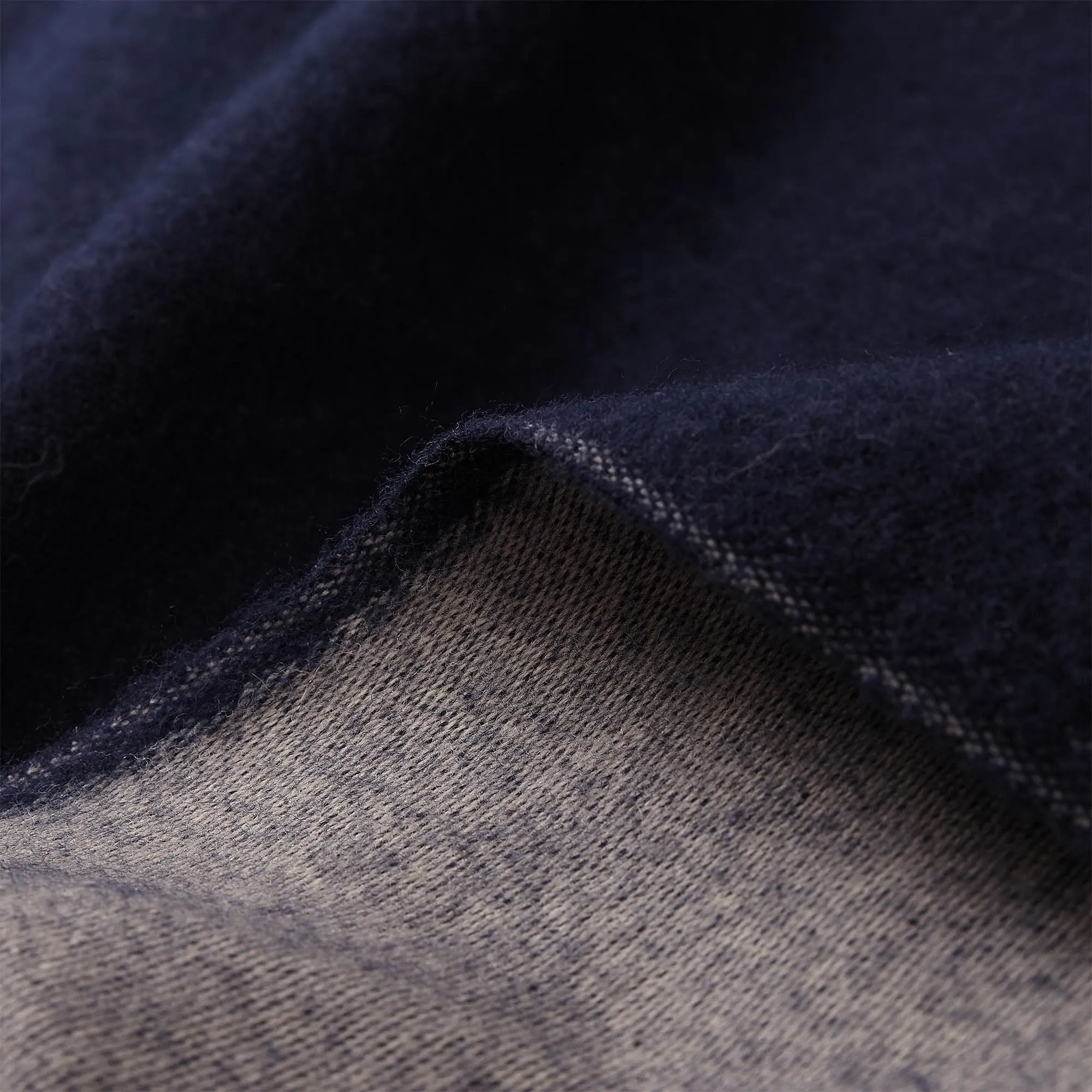 Jonava Merino Wool Blanket [Dark blue/Natural]