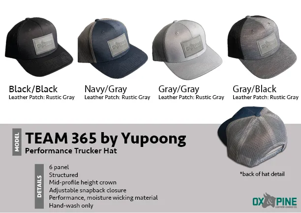 Leather Patch Performance Style Trucker Hat - Oklahoma Stamp