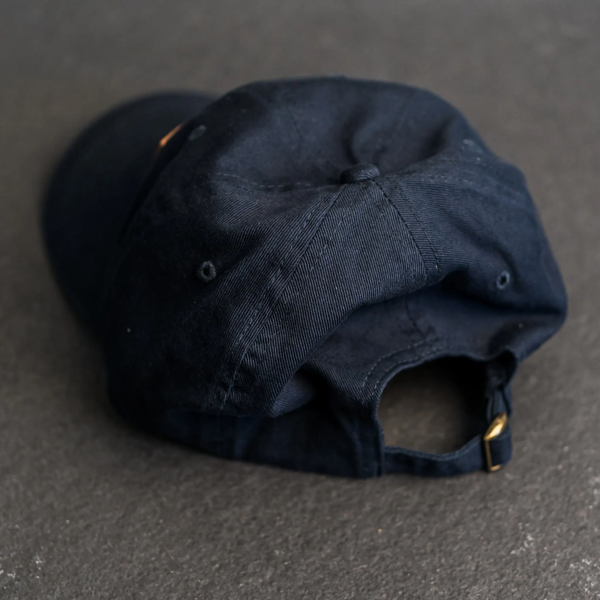 Leather Patch Unstructured Style Hat - Mountain Range Stamp