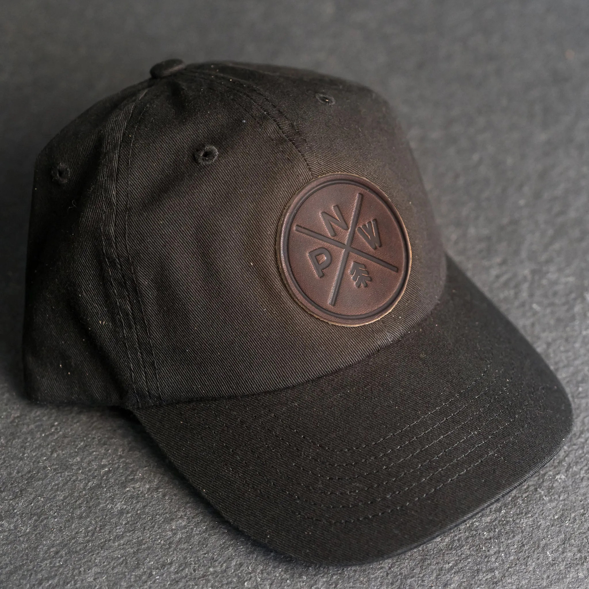 Leather Patch Unstructured Style Hat - PNW Stamp