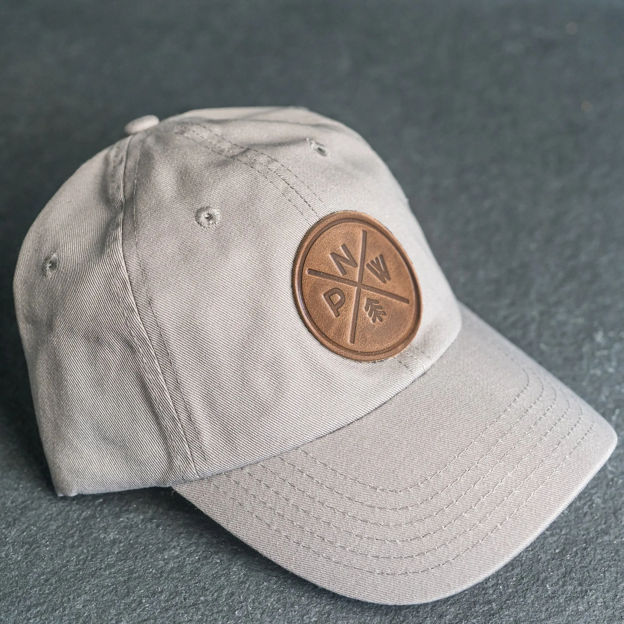 Leather Patch Unstructured Style Hat - PNW Stamp