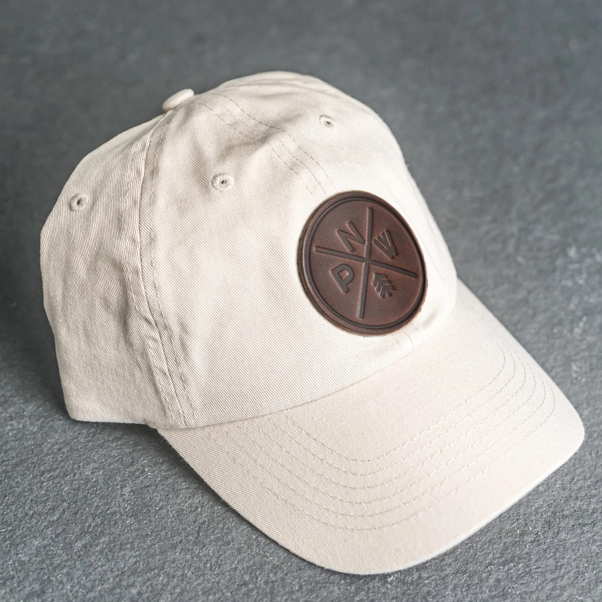 Leather Patch Unstructured Style Hat - PNW Stamp