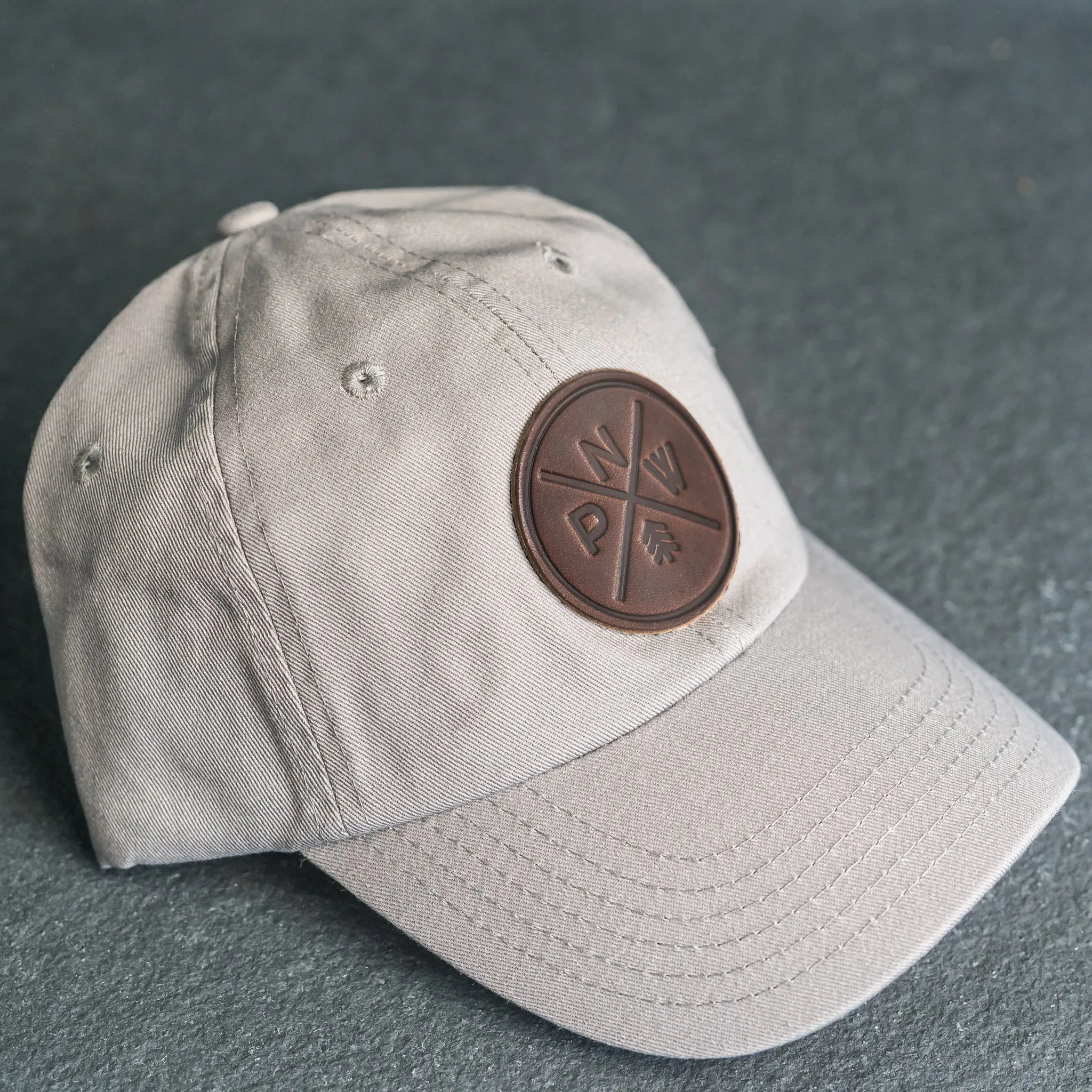 Leather Patch Unstructured Style Hat - PNW Stamp