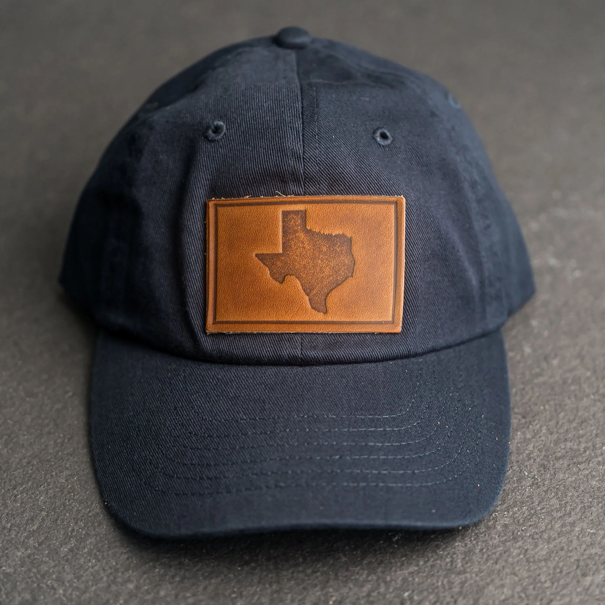 Leather Patch Unstructured Style Hat - Texas Stamp