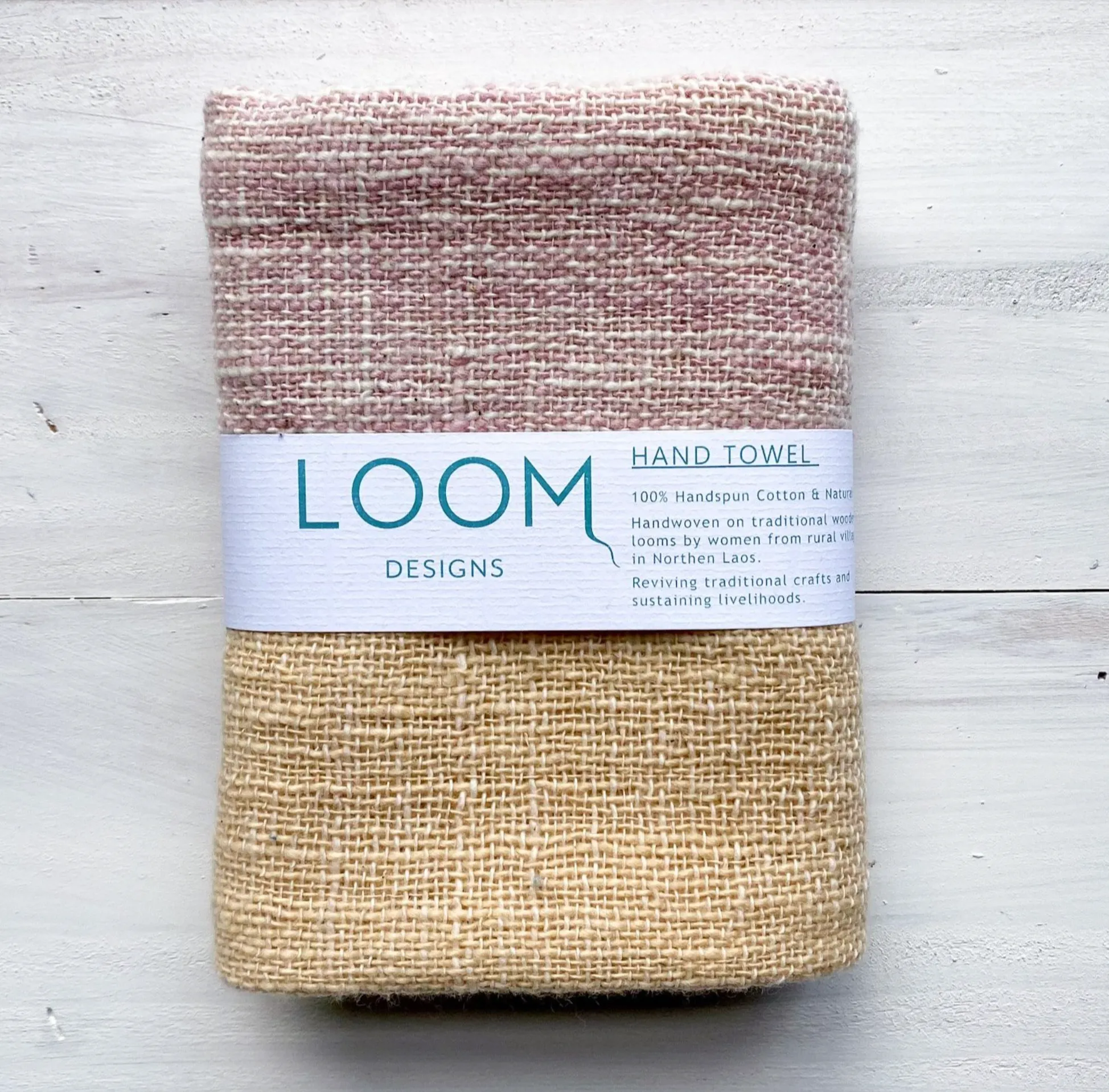 Loom Designs Natural Cotton Hand Towel