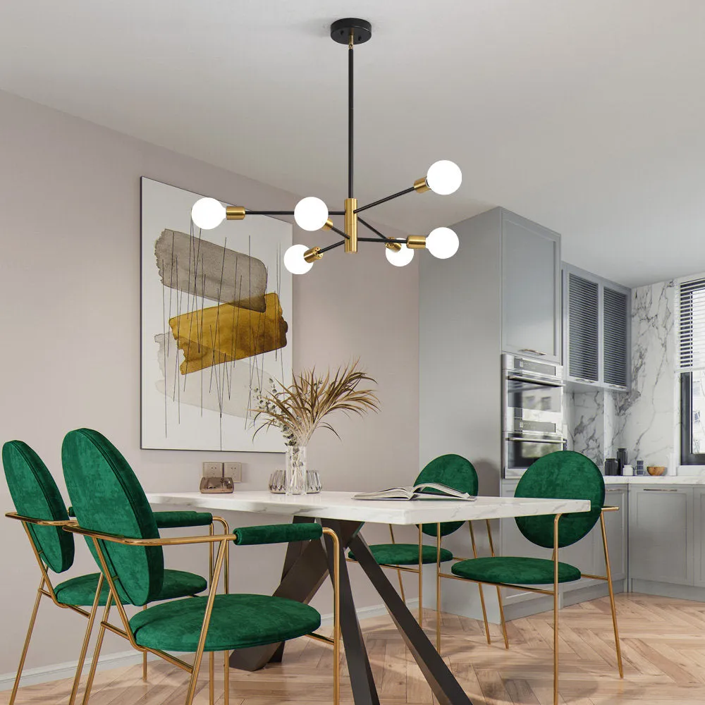 Lorryann 6 - Light Sputnik Modern Linear Chandelier