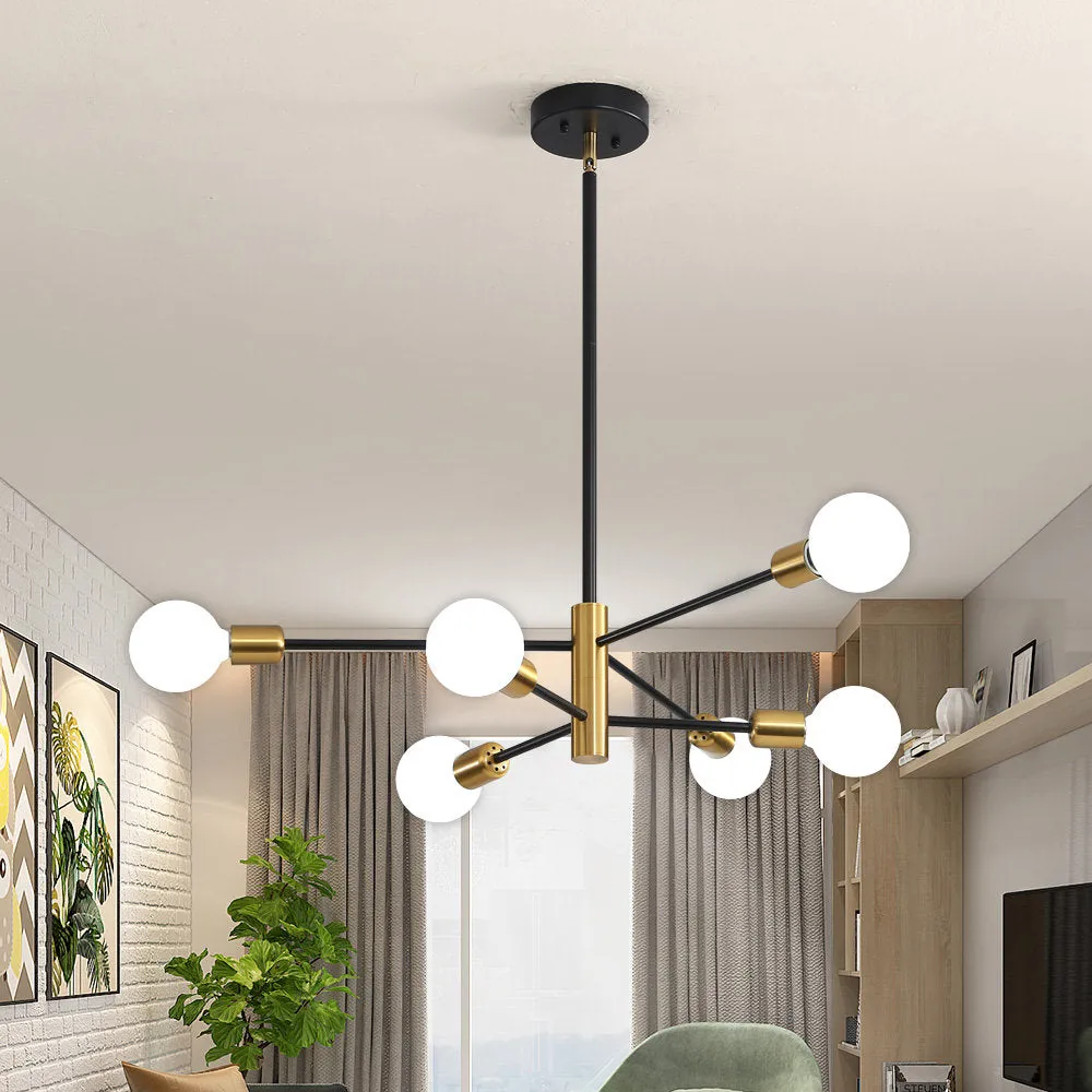 Lorryann 6 - Light Sputnik Modern Linear Chandelier