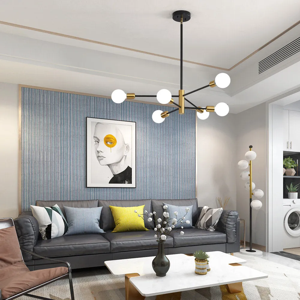 Lorryann 6 - Light Sputnik Modern Linear Chandelier