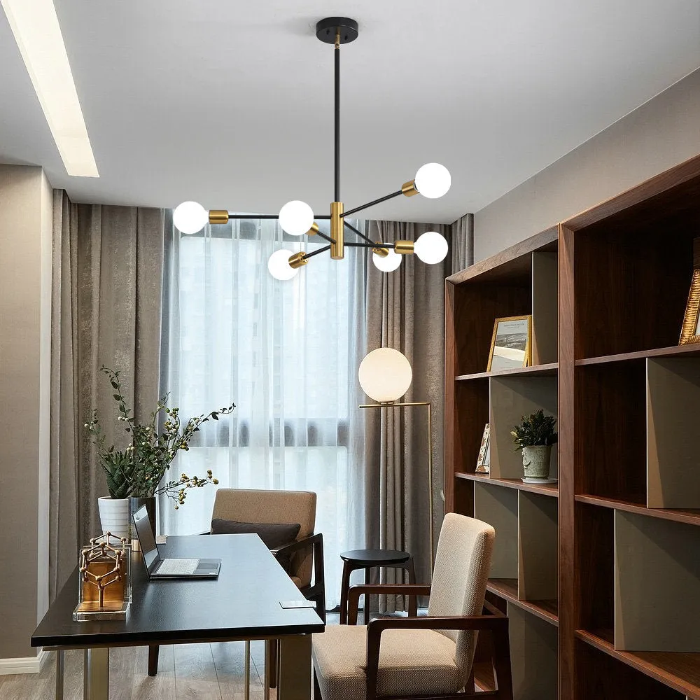 Lorryann 6 - Light Sputnik Modern Linear Chandelier