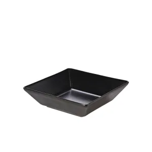 Luna Stoneware Black Square Bowl 17.5 x 5cm/7 x 2" Pack 6