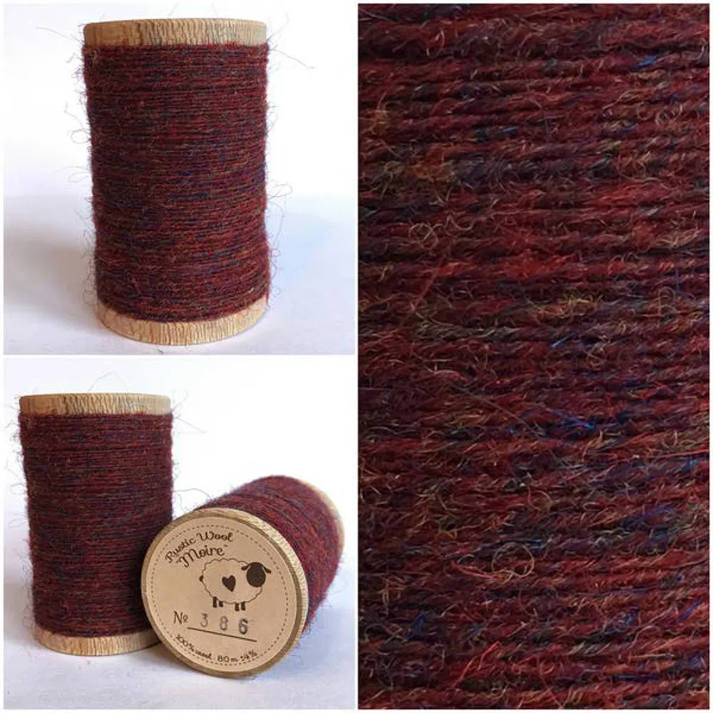 MAHOGANY Hand Dyed Fat EIGHTH Wool Fabric for Wool Applique and Rug Hooking