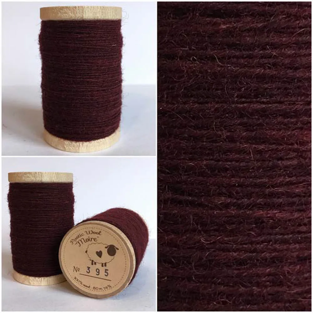 MAHOGANY Hand Dyed Fat EIGHTH Wool Fabric for Wool Applique and Rug Hooking