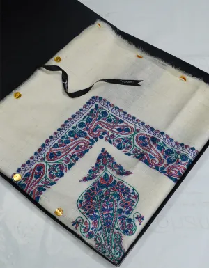 Mussar Rumaal Large Naqsha White RL00332