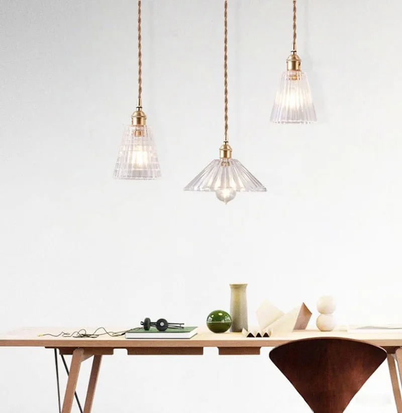 Nordic Glass Minimalist E27 Transparent Lampshade Pendant Light