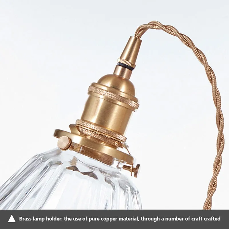Nordic Glass Minimalist E27 Transparent Lampshade Pendant Light