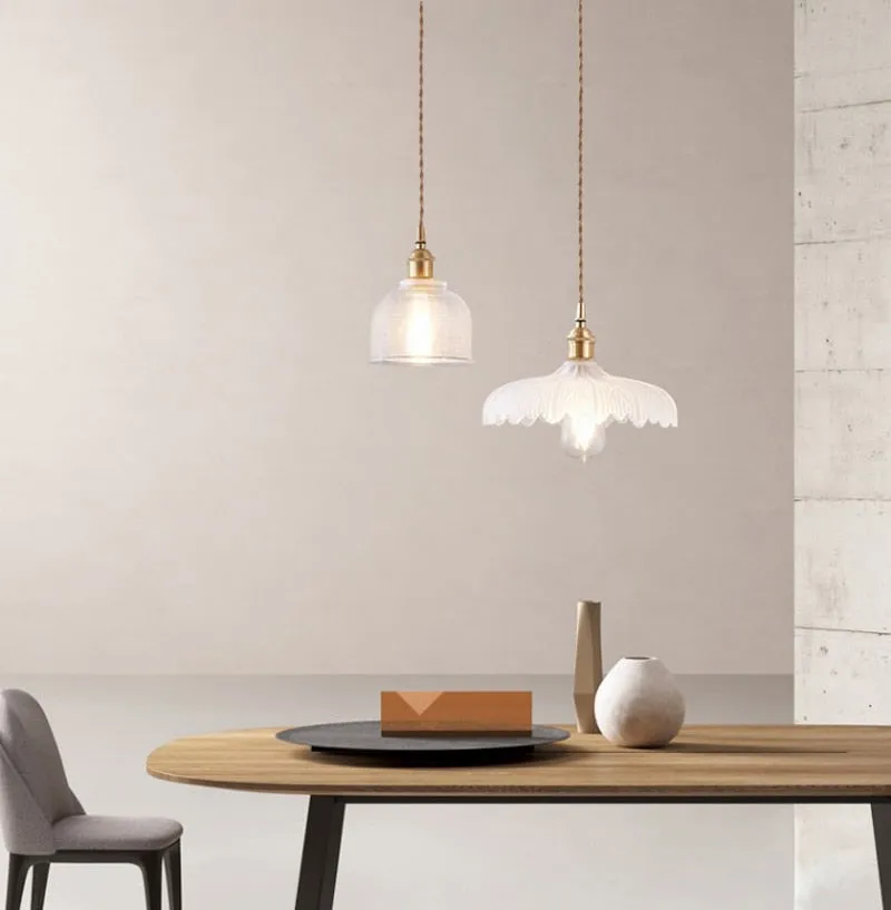 Nordic Glass Minimalist E27 Transparent Lampshade Pendant Light