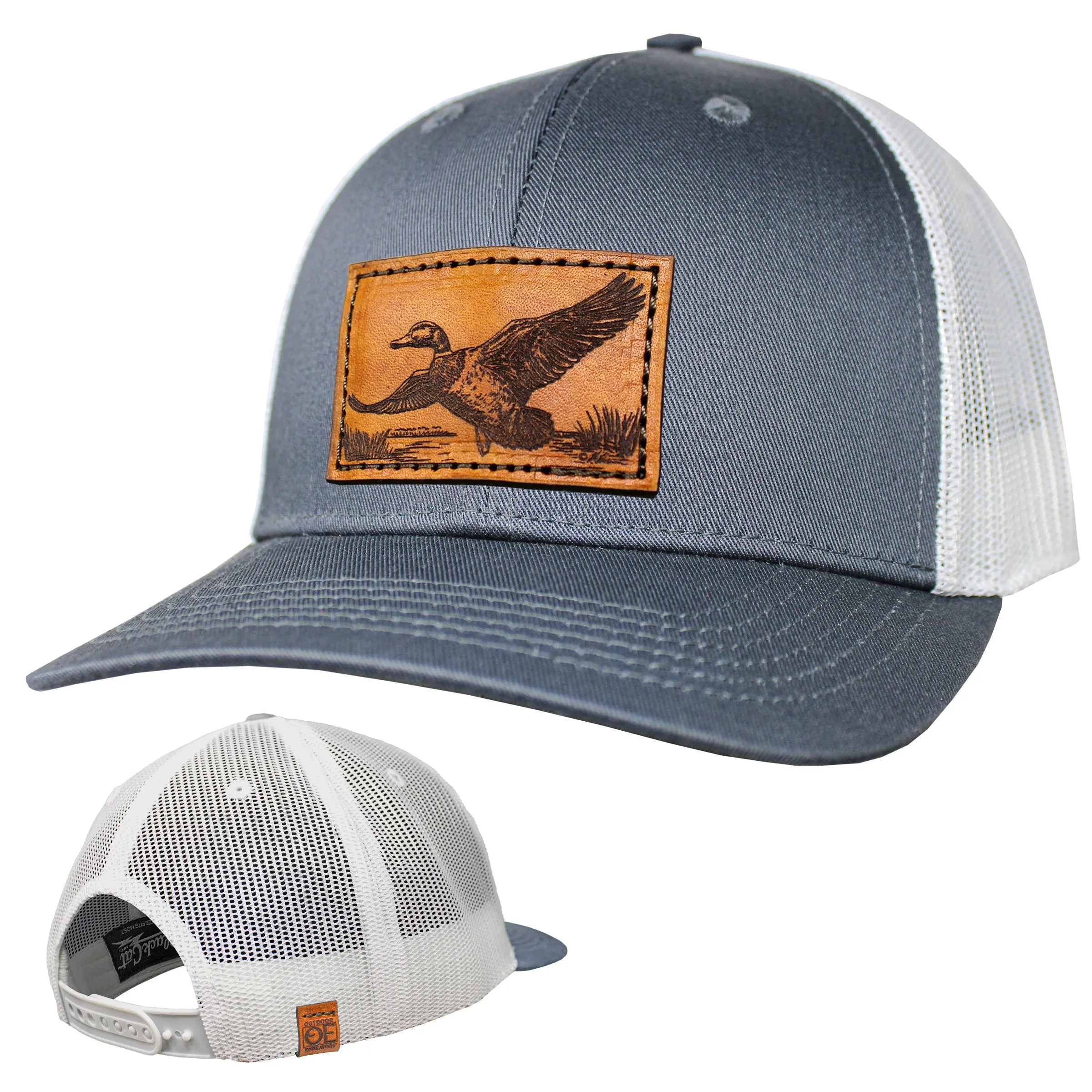 OE - Performance Trucker Hat - Mallard Leather Patch