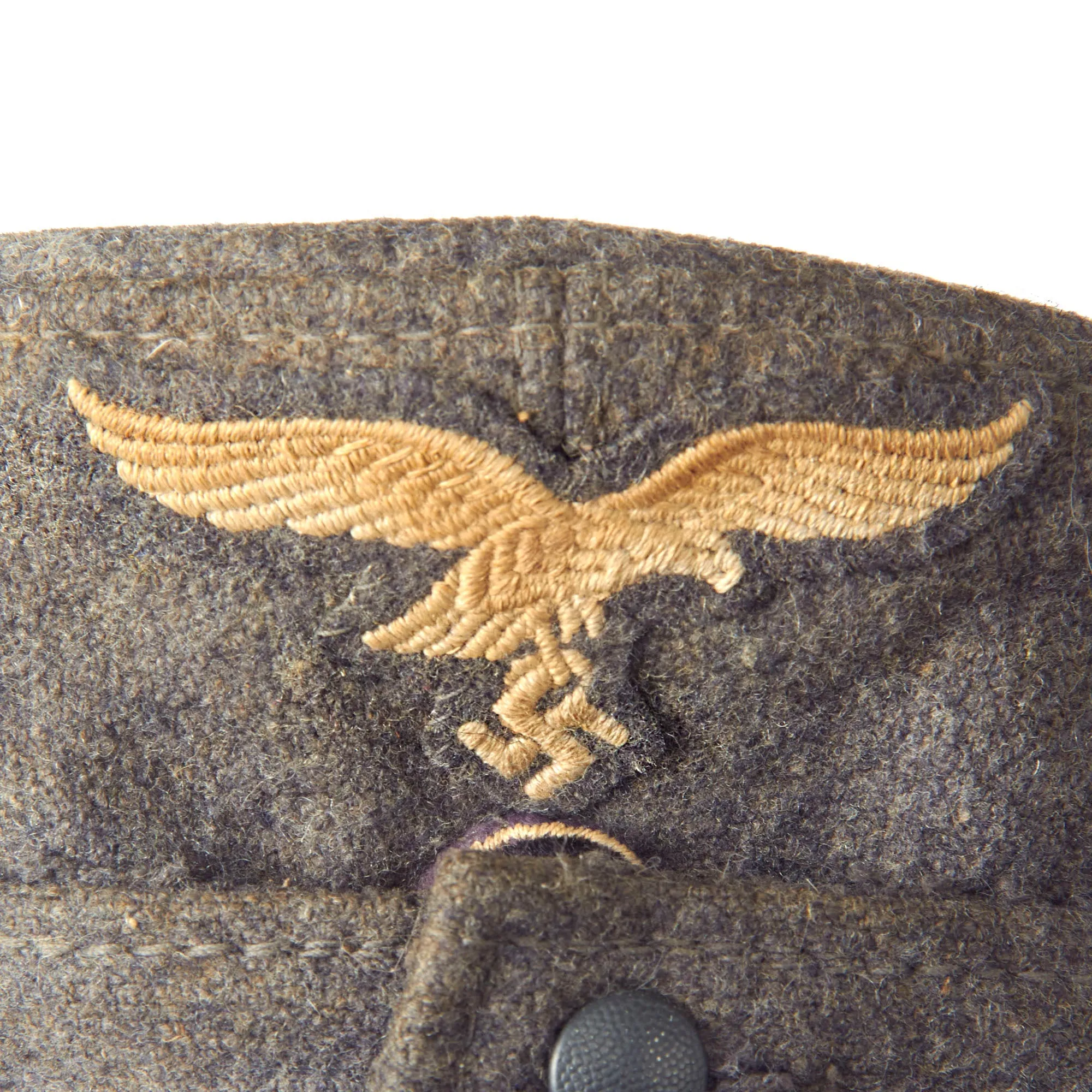 Original German WWII 1943 Dated Luftwaffe M43 Einheitsmütze Wool Field Cap by Berolina - Size 58cm