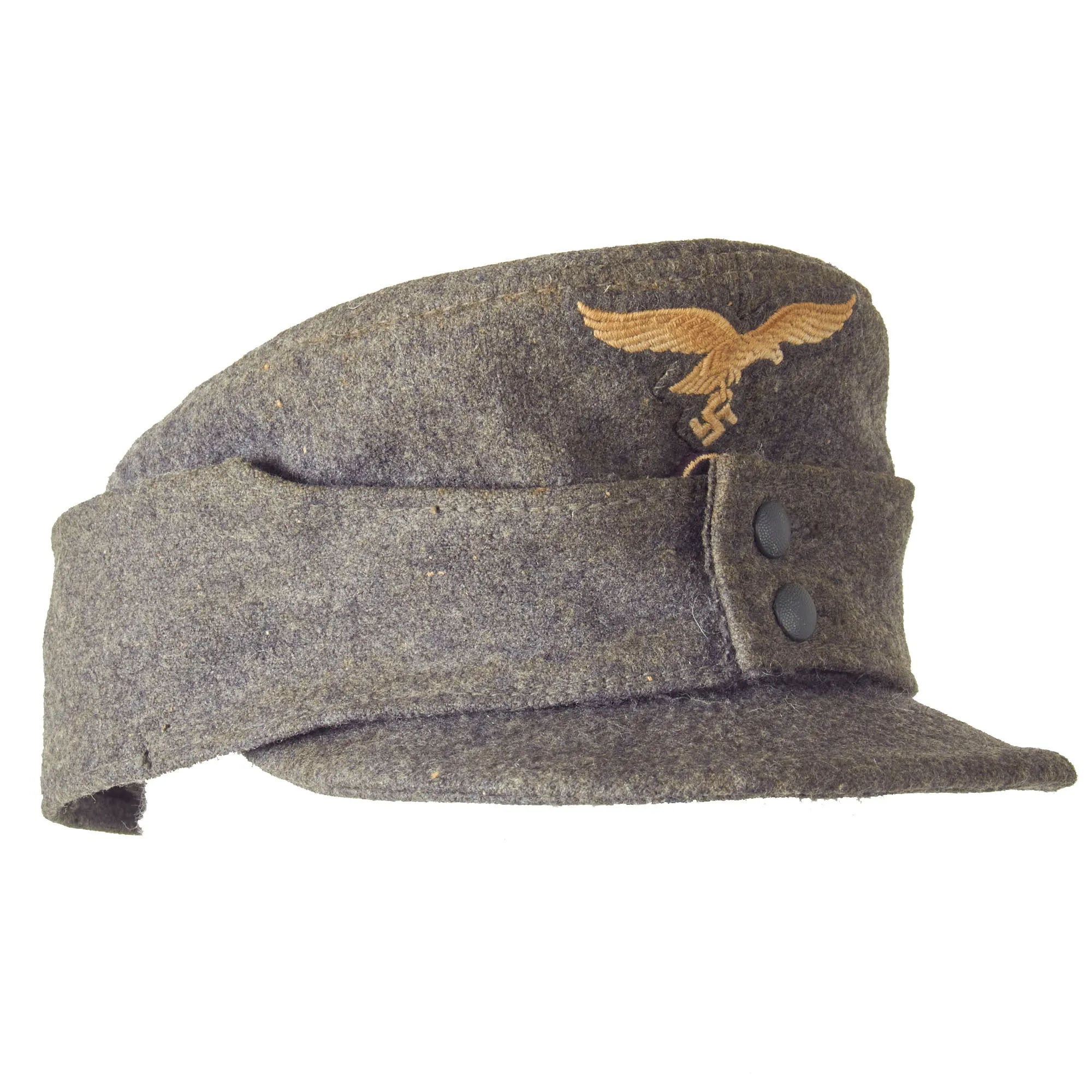 Original German WWII 1943 Dated Luftwaffe M43 Einheitsmütze Wool Field Cap by Berolina - Size 58cm