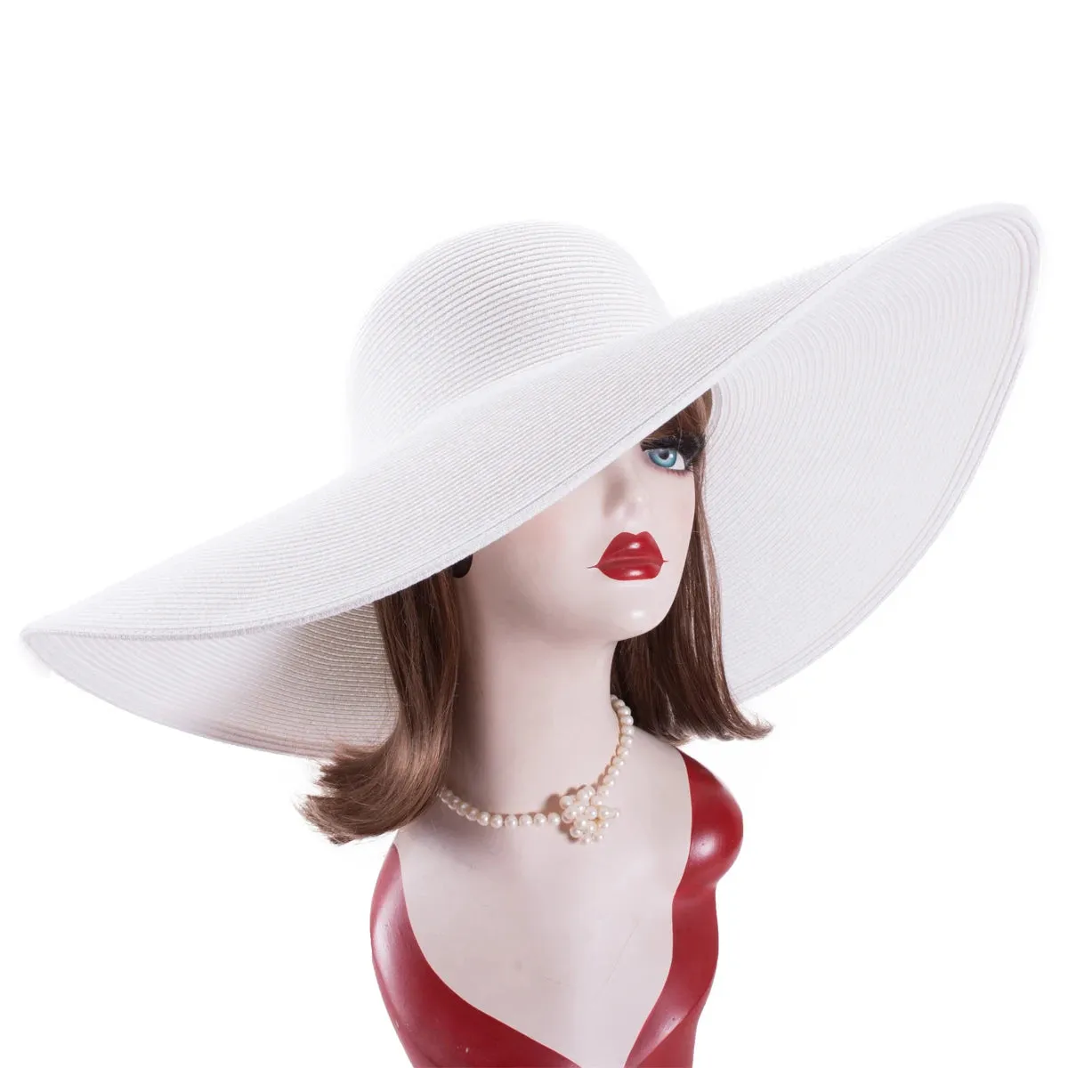 Oversized Beach Hat with Wide Brim for Women - Sun Protection, Stylish Casual Design