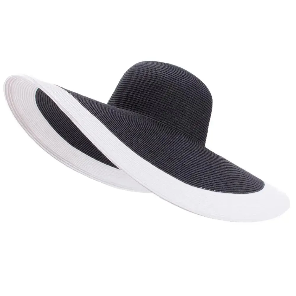 Oversized Beach Hat with Wide Brim for Women - Sun Protection, Stylish Casual Design